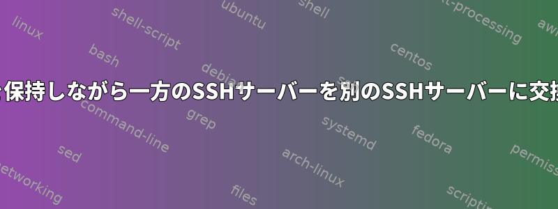 キーを保持しながら一方のSSHサーバーを別のSSHサーバーに交換する