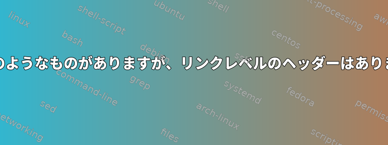 「veth」のようなものがありますが、リンクレベルのヘッダーはありませんか？