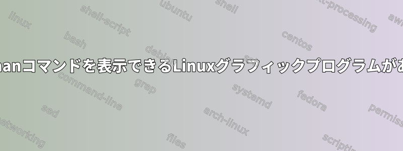 ブラウザにmanコマンドを表示できるLinuxグラフィックプログラムがありますか？