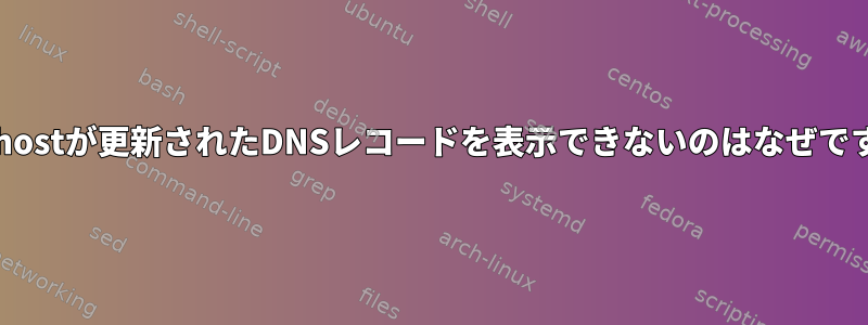 localhostが更新されたDNSレコードを表示できないのはなぜですか？