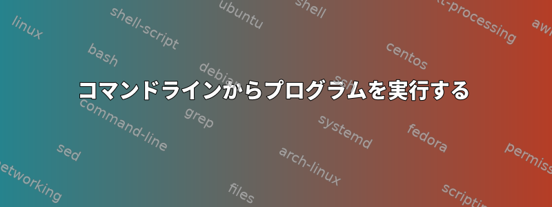 コマンドラインからプログラムを実行する