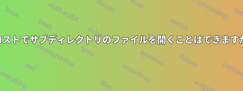 低コストでサブディレクトリのファイルを開くことはできますか？