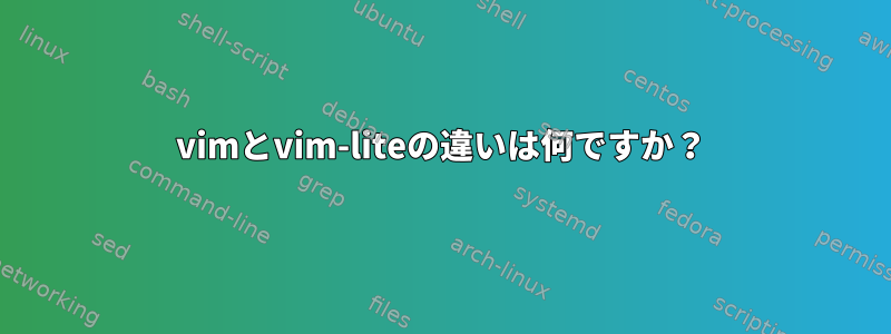 vimとvim-liteの違いは何ですか？