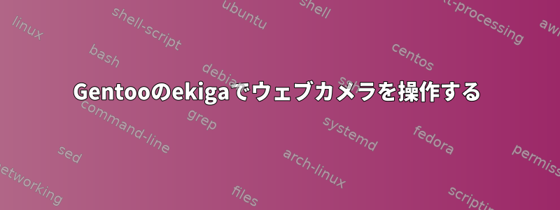 Gentooのekigaでウェブカメラを操作する