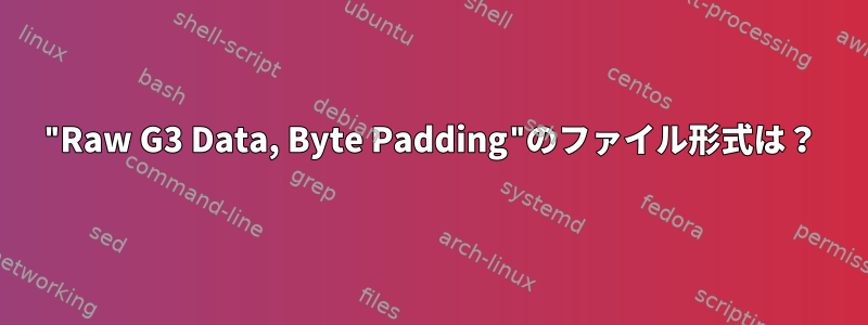 "Raw G3 Data, Byte Padding"のファイル形式は？