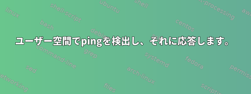 ユーザー空間でpingを検出し、それに応答します。