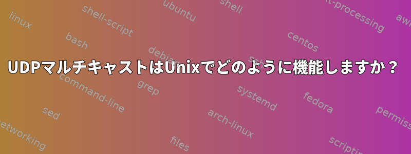 UDPマルチキャストはUnixでどのように機能しますか？