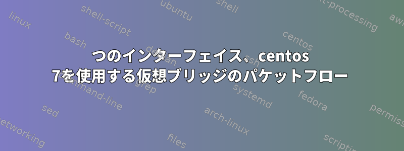 2つのインターフェイス、centos 7を使用する仮想ブリッジのパケットフロー