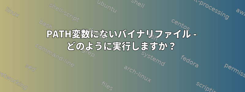 PATH変数にないバイナリファイル - どのように実行しますか？