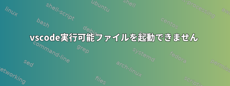 vscode実行可能ファイルを起動できません