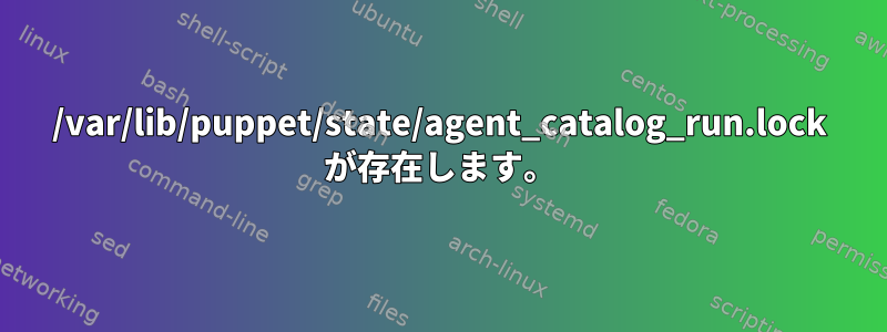 /var/lib/puppet/state/agent_catalog_run.lock が存在します。