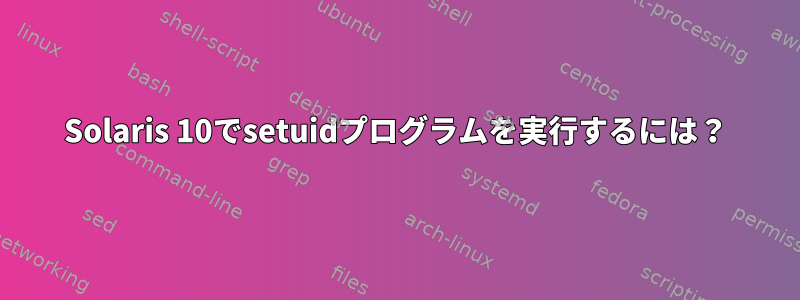 Solaris 10でsetuidプログラムを実行するには？