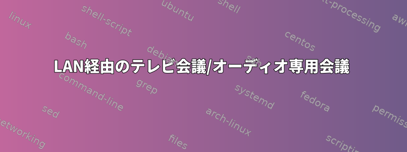 LAN経由のテレビ会議/オーディオ専用会議