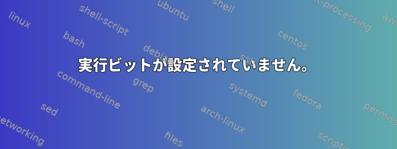 実行ビットが設定されていません。