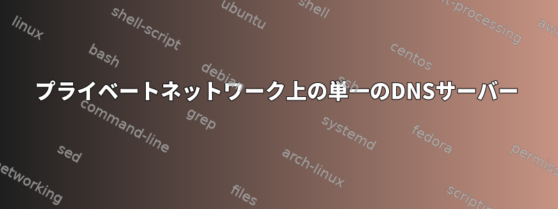 プライベートネットワーク上の単一のDNSサーバー