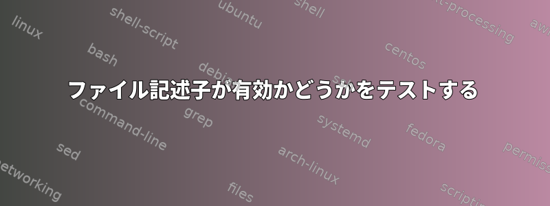 ファイル記述子が有効かどうかをテストする