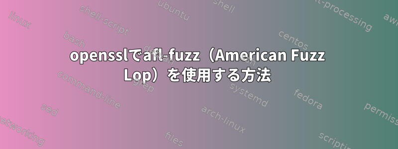 opensslでafl-fuzz（American Fuzz Lop）を使用する方法