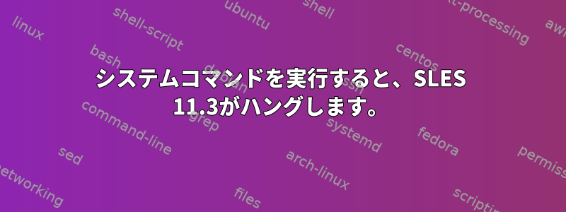 システムコマンドを実行すると、SLES 11.3がハングします。