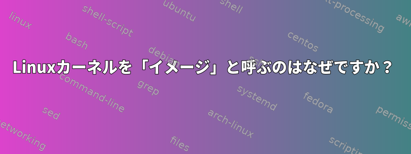 Linuxカーネルを「イメージ」と呼ぶのはなぜですか？