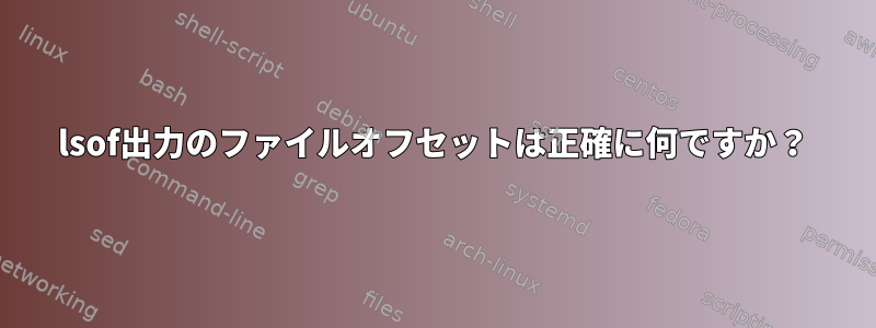 lsof出力のファイルオフセットは正確に何ですか？