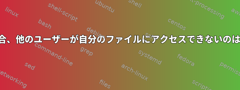 フルパスの場合、他のユーザーが自分のファイルにアクセスできないのはなぜですか？