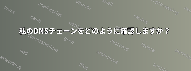 私のDNSチェーンをどのように確認しますか？