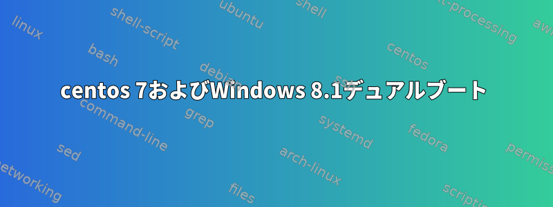 centos 7およびWindows 8.1デュアルブート