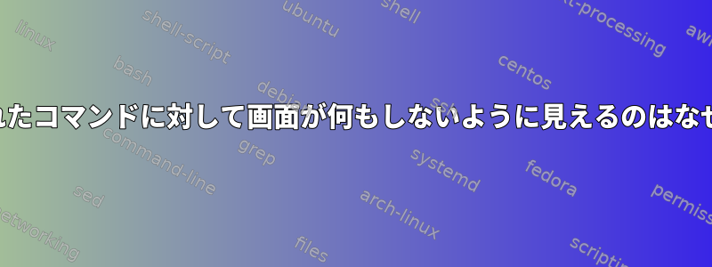 -Xで渡されたコマンドに対して画面が何もしないように見えるのはなぜですか？