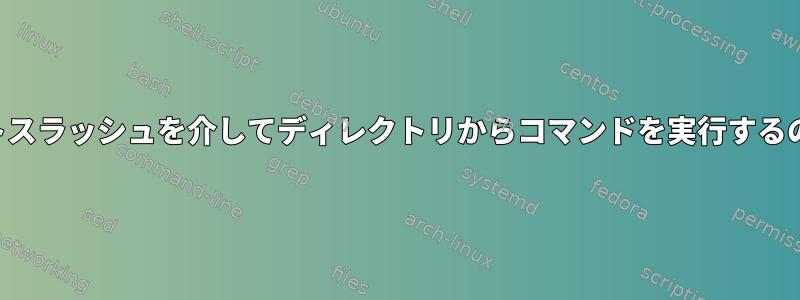 ユーザーがドットスラッシュを介してディレクトリからコマンドを実行するのを防ぐ方法は？