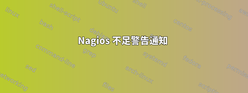 Nagios 不足警告通知