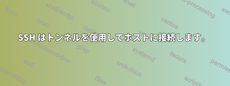 SSH はトンネルを使用してホストに接続します。