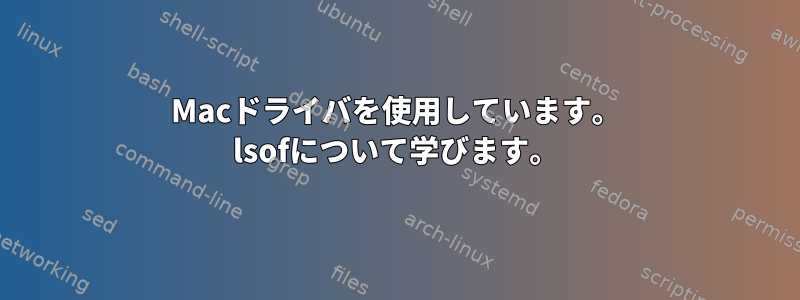 Macドライバを使用しています。 lsofについて学びます。