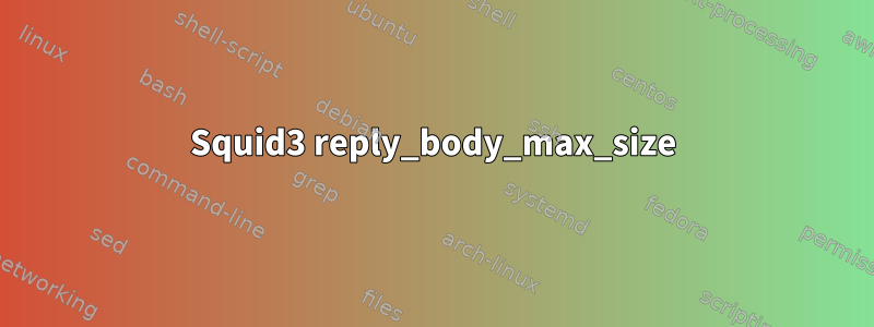 Squid3 reply_body_max_size