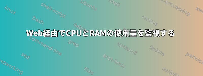 Web経由でCPUとRAMの使用量を監視する