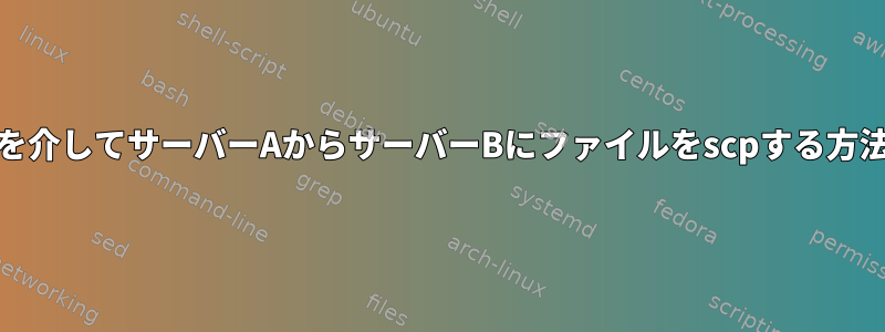 cronを介してサーバーAからサーバーBにファイルをscpする方法は？