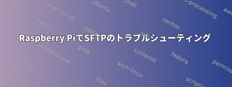 Raspberry PiでSFTPのトラブルシューティング