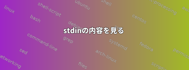 stdinの内容を見る