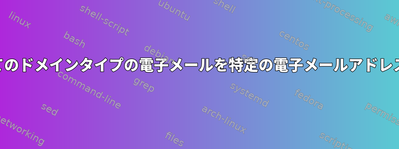 Exim4は、すべてのドメインタイプの電子メールを特定の電子メールアドレスに転送します。