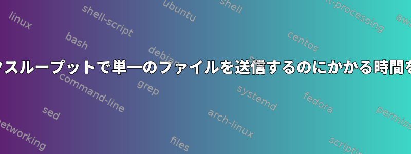 固定ネットワークスループットで単一のファイルを送信するのにかかる時間を推定しますか？