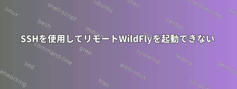 SSHを使用してリモートWildFlyを起動できない