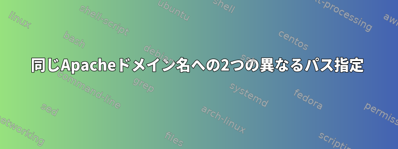 同じApacheドメイン名への2つの異なるパス指定