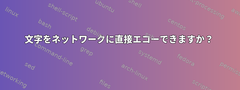 文字をネットワークに直接エコーできますか？