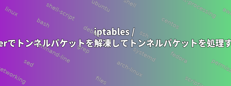 iptables / netfilterでトンネルパケットを解凍してトンネルパケットを処理する方法