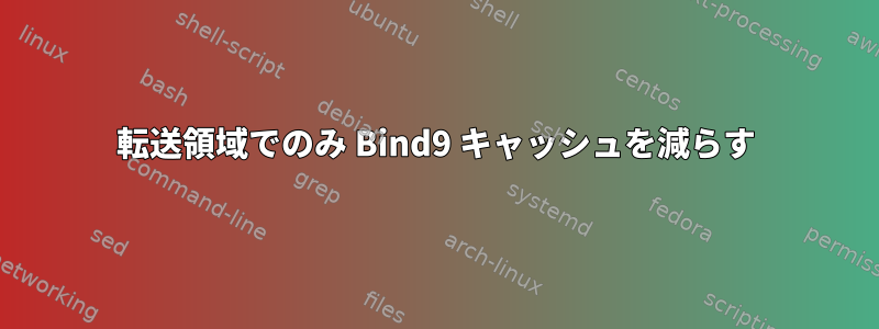 転送領域でのみ Bind9 キャッシュを減らす