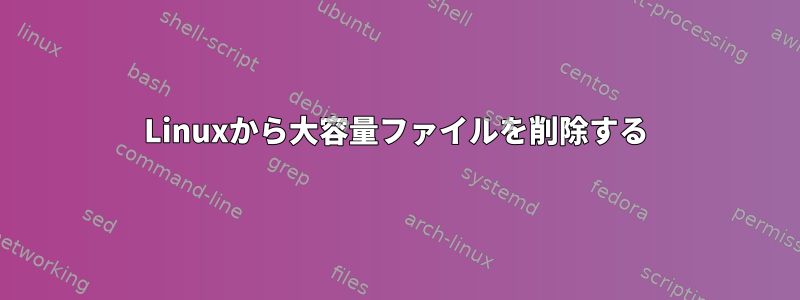 Linuxから大容量ファイルを削除する