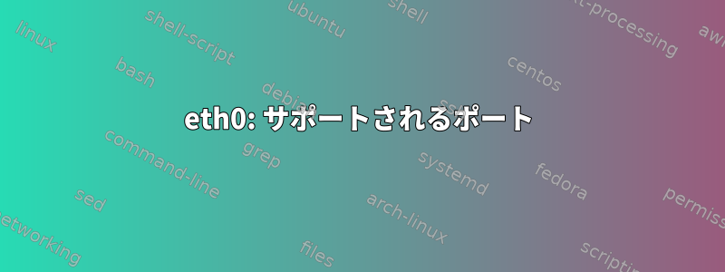 eth0: サポートされるポート