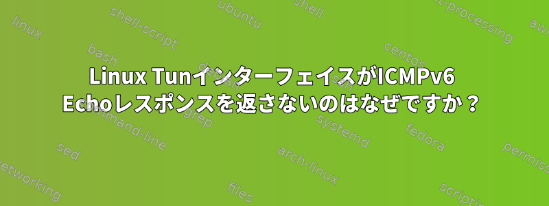 Linux TunインターフェイスがICMPv6 Echoレスポンスを返さないのはなぜですか？