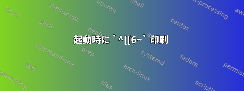 起動時に `^[[6~` 印刷