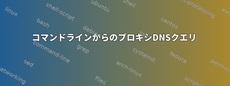 コマンドラインからのプロキシDNSクエリ