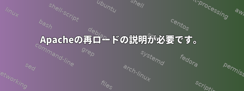 Apacheの再ロードの説明が必要です。